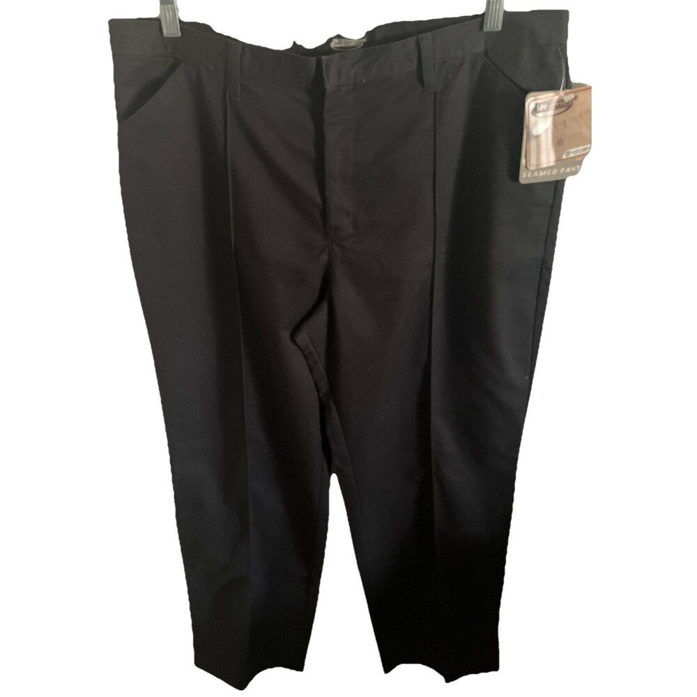 Lee Khaki Pants 16 M Black Performance 36” Waist NEW Minimalist Pleated Seamed